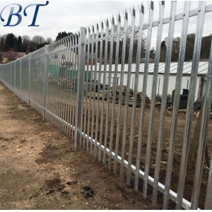 Galvanised D section Palisade Fencing