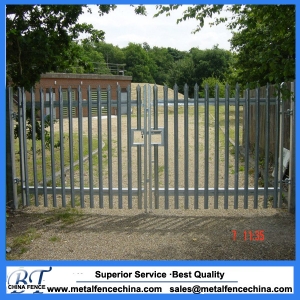 Hot dipped galvanized security steel palisade fencing