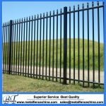 Tow rails wrought iron fence