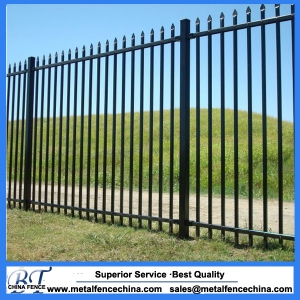 Steel backyard metal fence steel picket fence