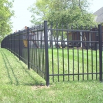 Metal playground fencing