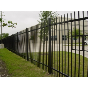 Tow rails wrought iron fence