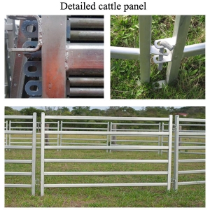 30x60mm 6 bar oval tube Cattle panel